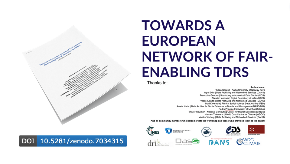 Towards a European network of FAIR-enabling TDRs White paper Towards a European network of FAIR-enabling TDRs White paper