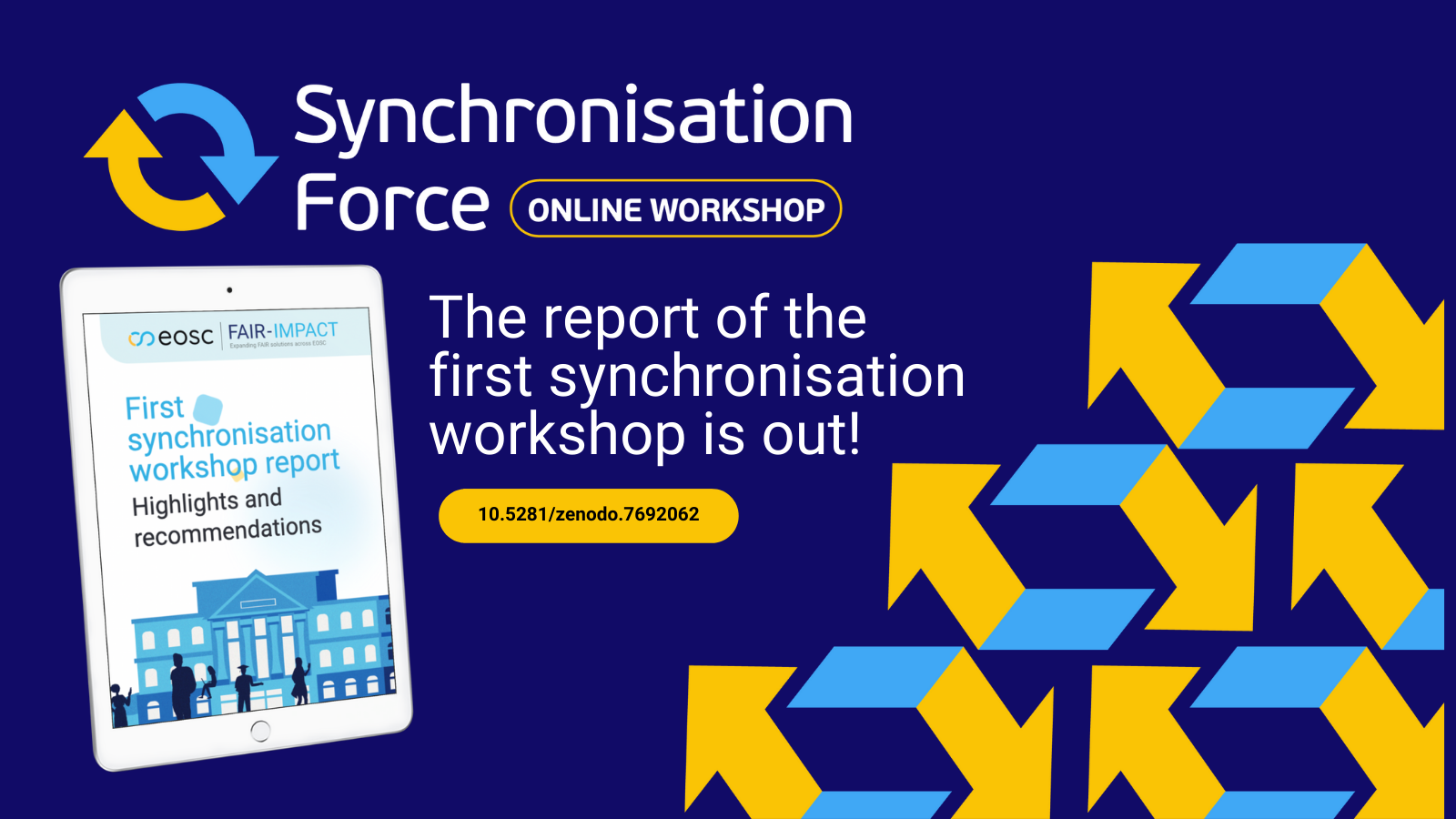 The report of the first synchronisation workshop is out! The report of the first synchronisation workshop is out!