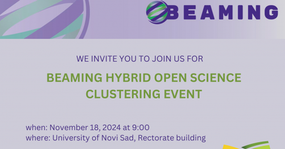 Beaming Open Science Clustering Event Beaming Open Science Clustering Event