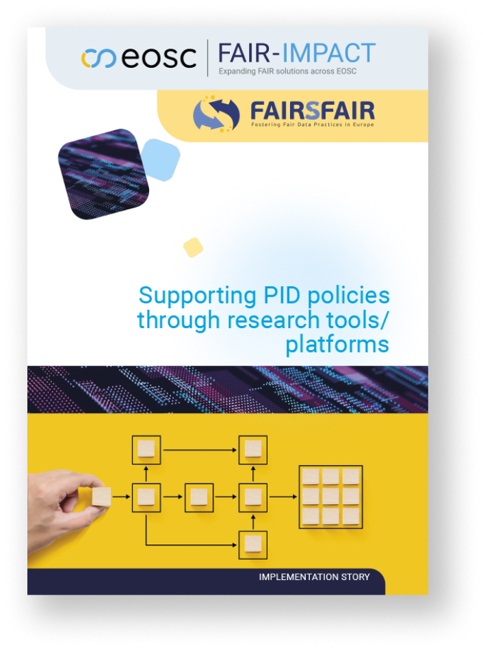 Supporting PID policies through research tools/ platforms