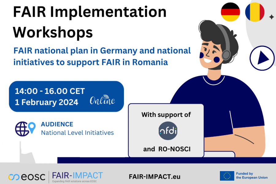 FAIR national plan in Germany and national initiatives to support FAIR in Romania